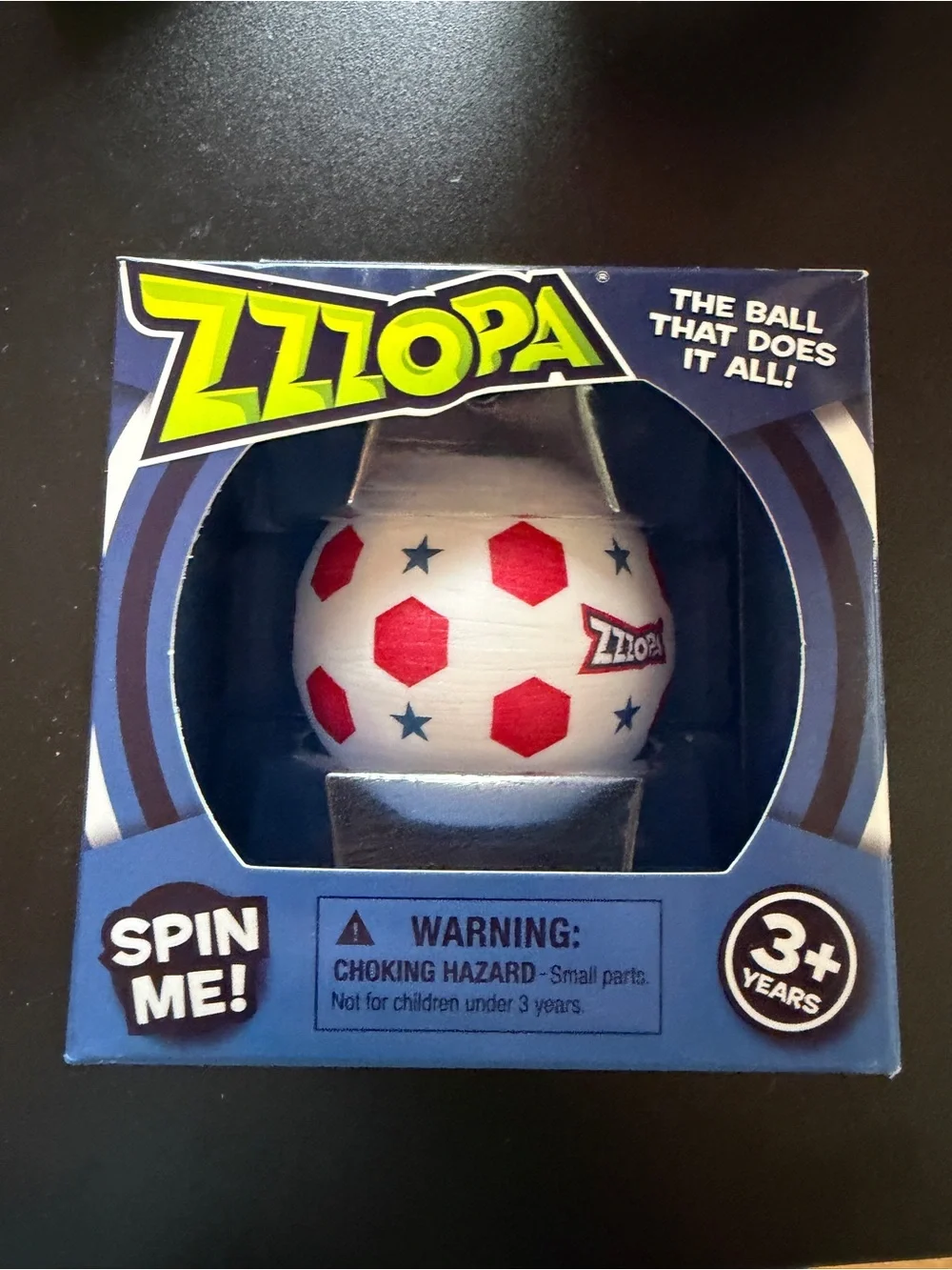 New ZZZopa Ball Fidget Toy Sensory Goal Soccer Edition 3+ Stress Spin